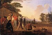 George Caleb Bingham Shooting For the Beef oil painting on canvas